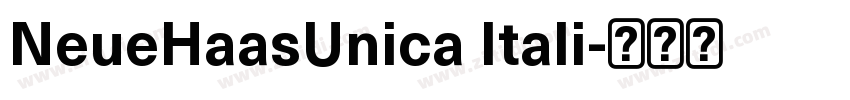 NeueHaasUnica Itali字体转换